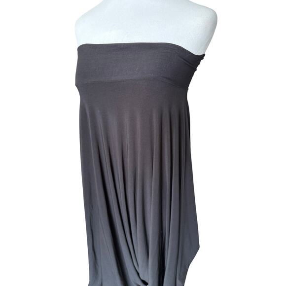 Vintage Michal Negrin Black Flowy Strapless Romper Playsuit Lagenlook Harem XS - Picture 7 of 14